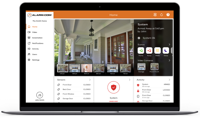 Smart home monitoring for security