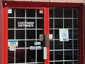 Customer entrance