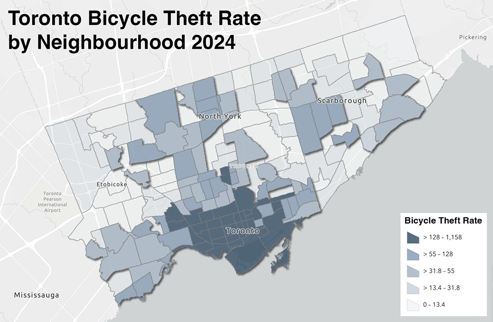 Bicycle Theft Rate by Neighbourhood