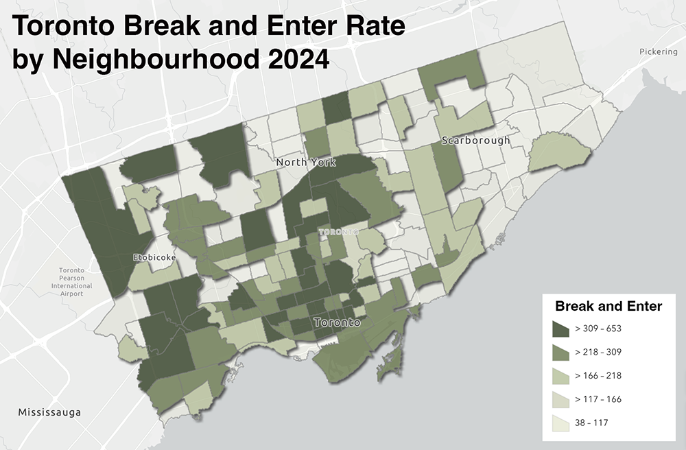 Break-and-Enter Rate by Neighbourhood